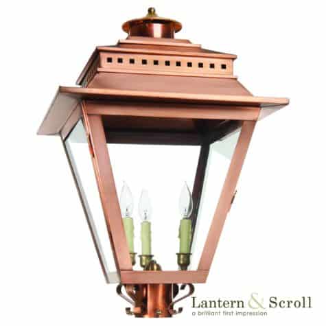AS880Postlantern copper lantern gas lantern traditional pole scaled -