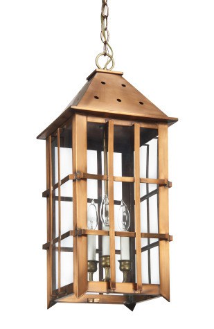 St. Michaels Alley Collection SM-5 hanging bronze lantern hanging lantern copper lantern electric lantern traditional electric lantern traditional lantern traditional hanging light coastal lighting
