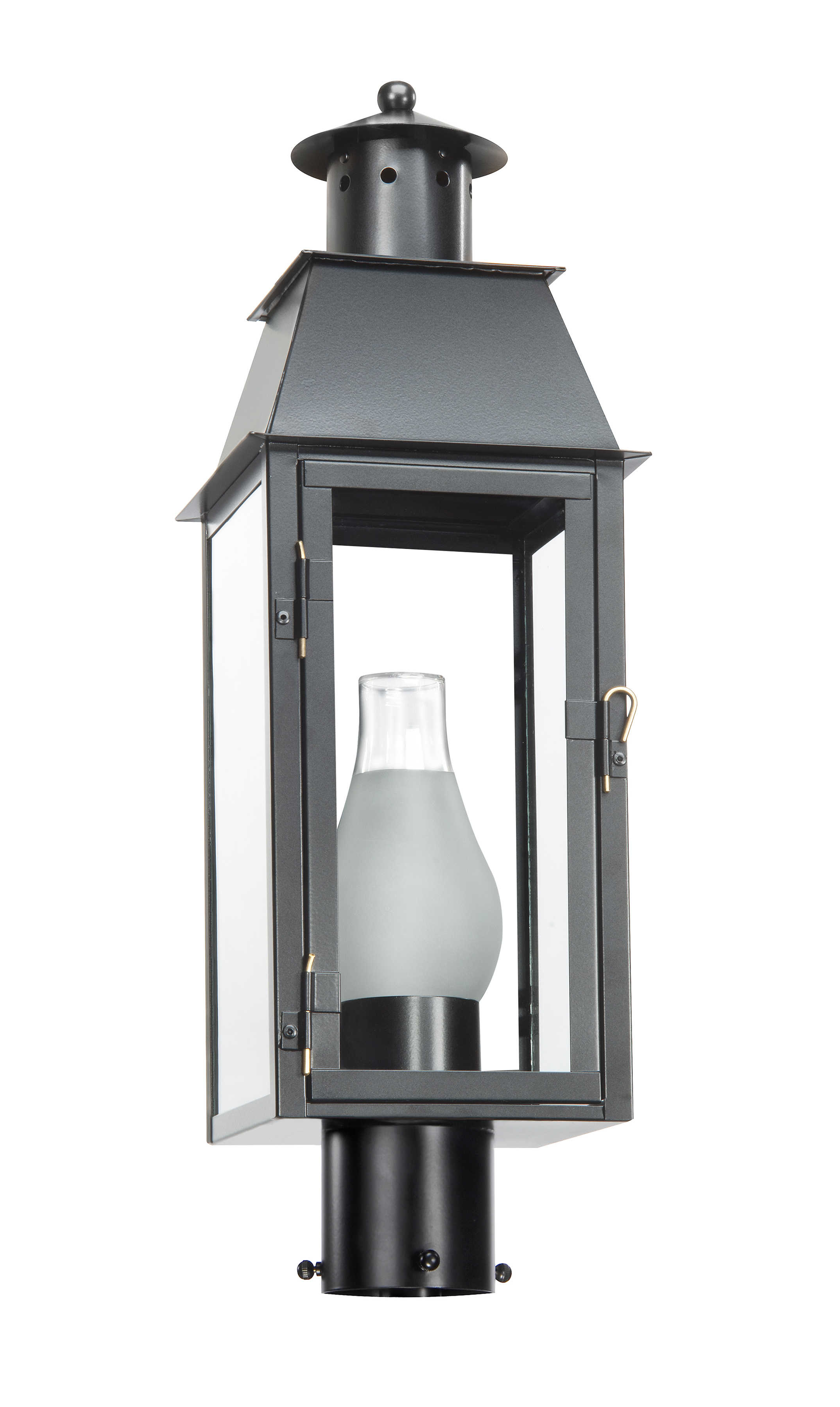 St. Phillips Collection SP-1754 post mount copper lantern exterior light black lantern copper lantern post mount