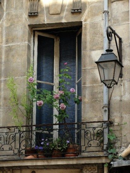 Home in Paris with lantern