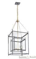 hanging ceiling light lantern grey bronze copper chain brass interior exterior gas electric scroll -