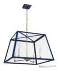 hanging ceiling light lantern navy blue pendant bronze chain brass interior exterior gas electric scroll