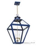 hanging ceiling light lantern pendant navy blue bronze chain brass interior exterior gas electric scroll