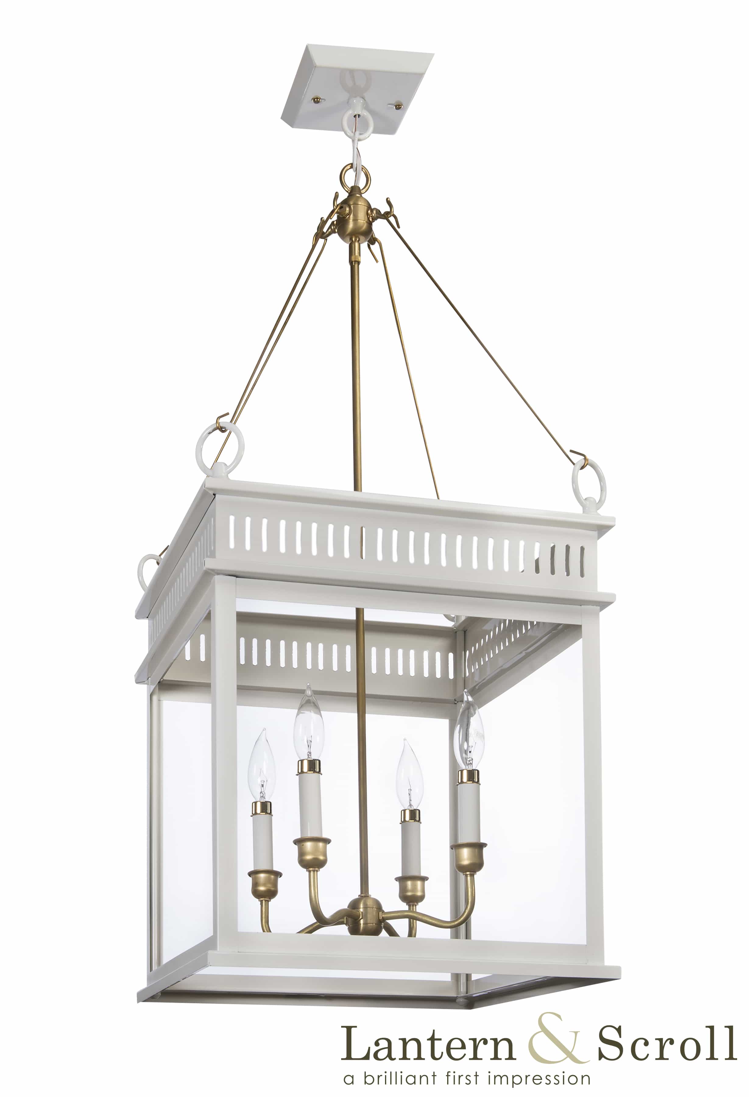hanging ceiling light lantern white bronze copper chain interior exterior brass gas electric scroll